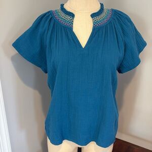 LOFT Short Sleeve Cotton Top Size S